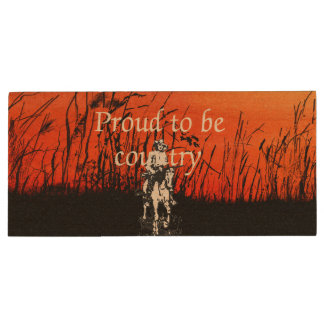 TEE Proud to be Country Wood Flash Drive