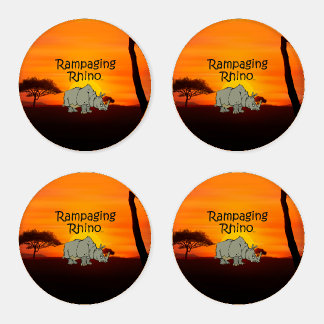TEE Rampaging Rhino Coaster Set