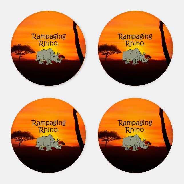 TEE Rampaging Rhino Coaster Set (Set)
