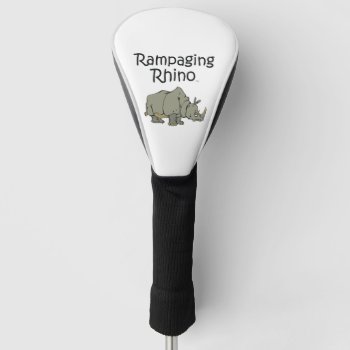 Tee Rampaging Rhino Golf Head Cover by teepossible at Zazzle