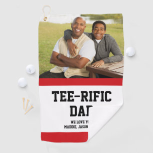 Tee-Rific Dad Custom Photo Golf Towel