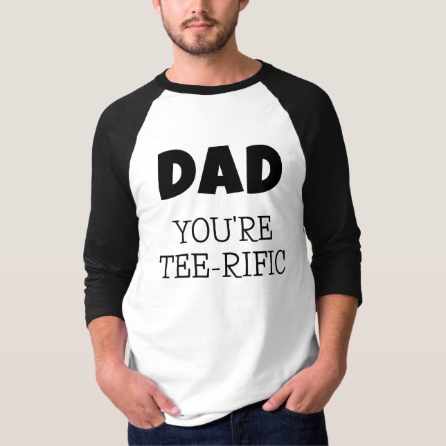 Tee-Rific Golf Pun Black And White Dad T-Shirt (Front)