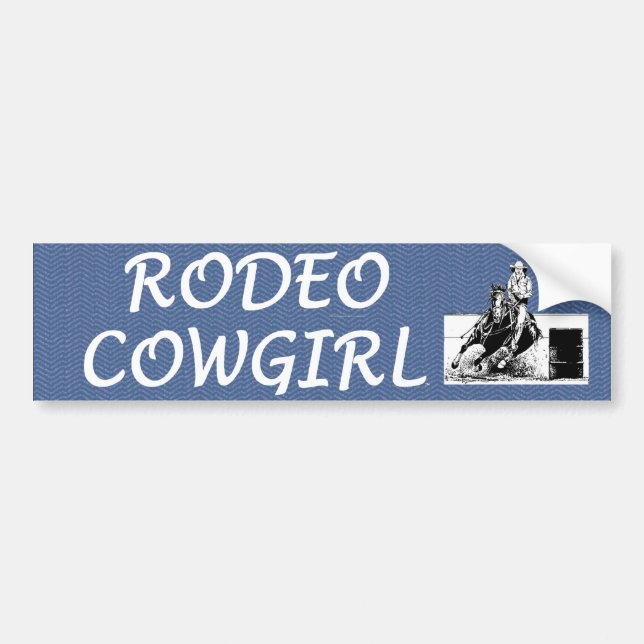 TEE Rodeo Cowgirl Bumper Sticker (Front)