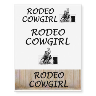 TEE Rodeo Cowgirl Temporary Tattoos