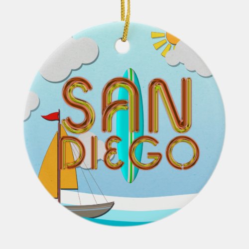 TEE San Diego Ceramic Ornament