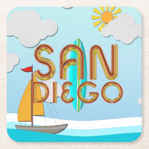 TEE San Diego Square Paper Coaster