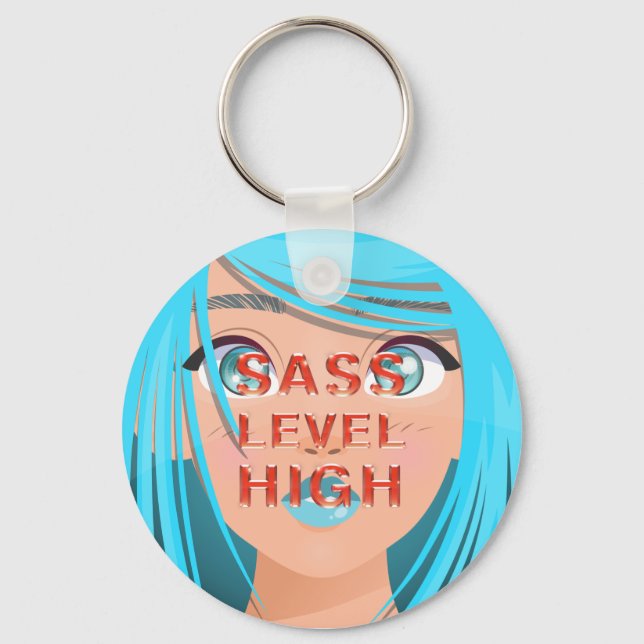 TEE Sass Level High Keychain (Front)