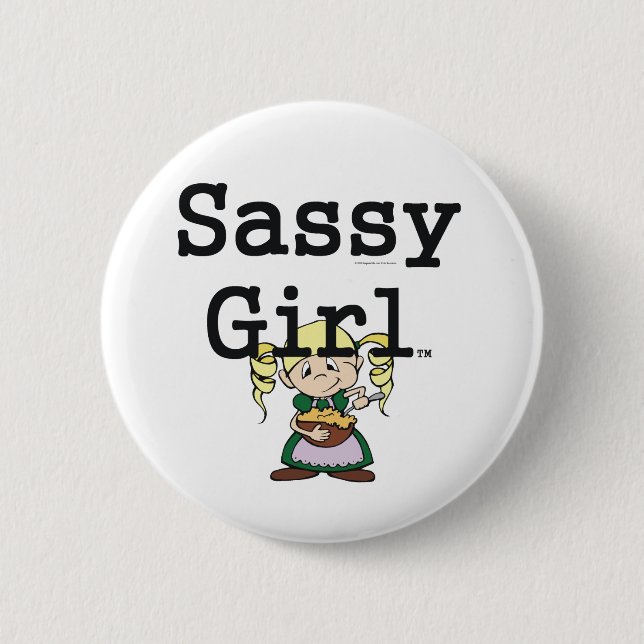 TEE Sassy Girl Pinback Button (Front)
