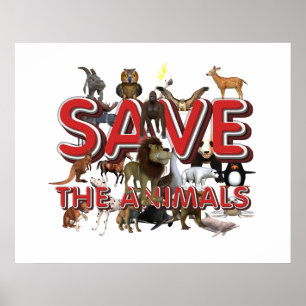 TEE Save The Animals Poster