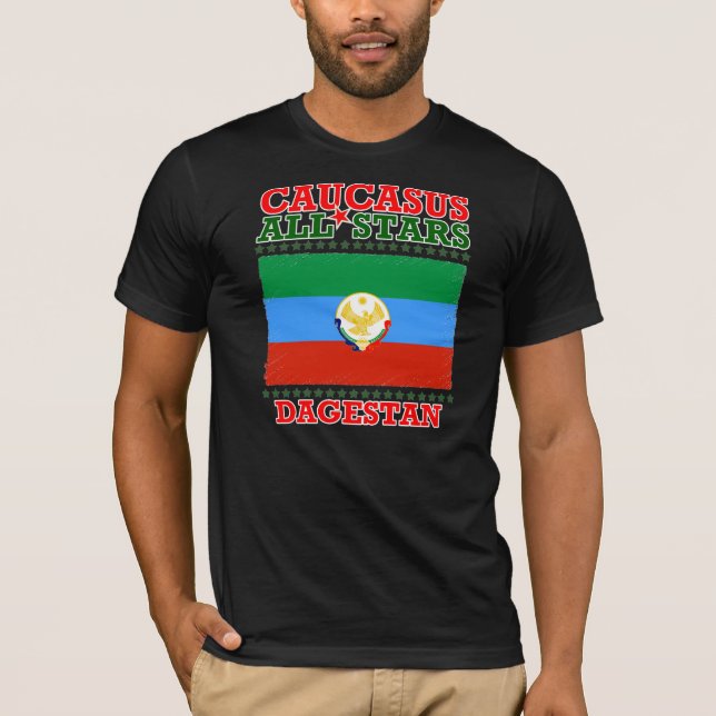Tee-shirt Caucasus Al Dagestan Stars T-Shirt (Front)