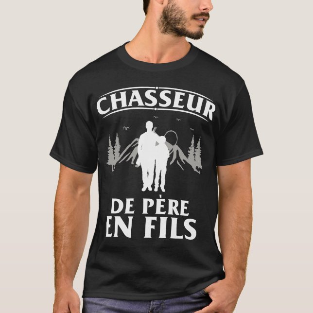 Tee Shirt Chasse Chasseur De Père en Fils Cadeau (Front)