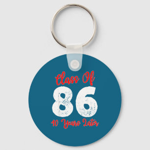 Tee Shirt Class 1986 40th Reunion High Keychain