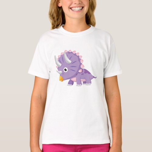 Tee Shirt bouriffer Fille Dinosaure