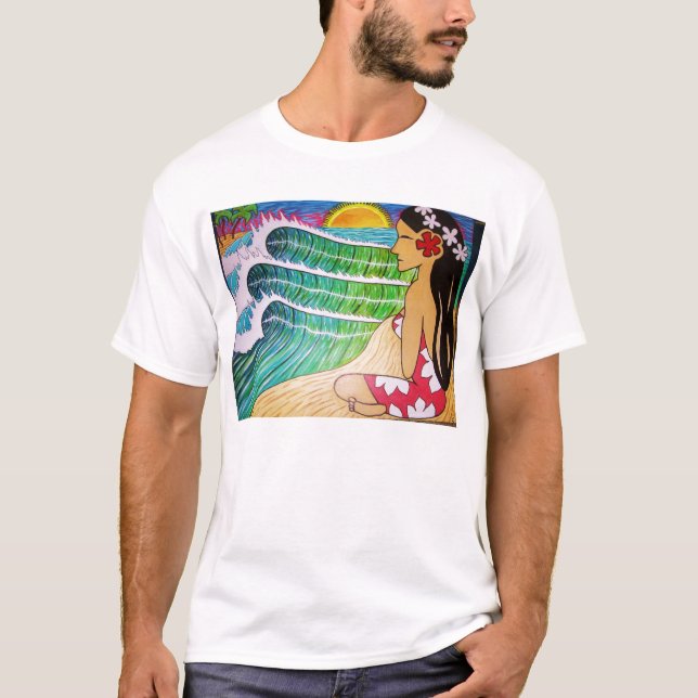 Tee shirt- Hinano Girl Sunset (Front)