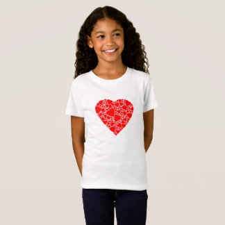 Tee-shirt in fine, White jersey with red heartwood T-Shirt