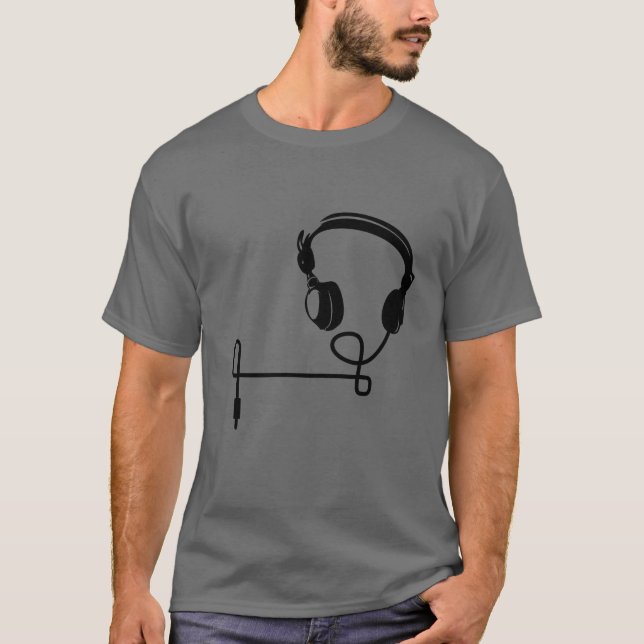 Tee-shirt Man “HeadPhones " T-Shirt (Front)