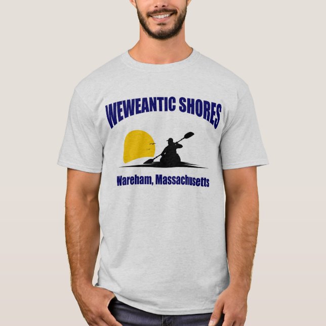 tee shirt of weweantic river in wareham mass. (Front)
