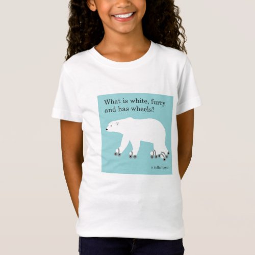 Tee Shirt _ Polar Bear Roller Skating Joke