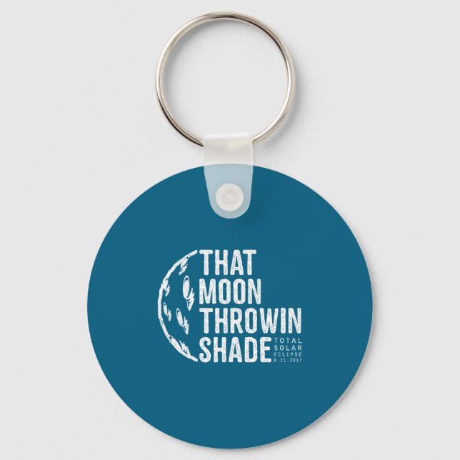 Tee Shirt Total Solar Eclipse 2017 Moon Keychain (Front)