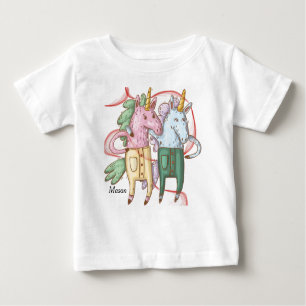 Tee Shirt with Unicorns for Baby Boy