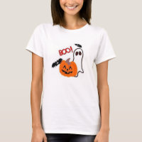 TEE SHIRT WOMENS BOO  TEE HALLOWEEN