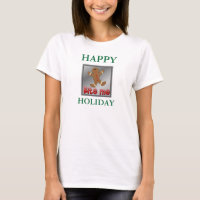 TEE SHIRTGINGERBREAD WOMENS RED WHITE AND GREE