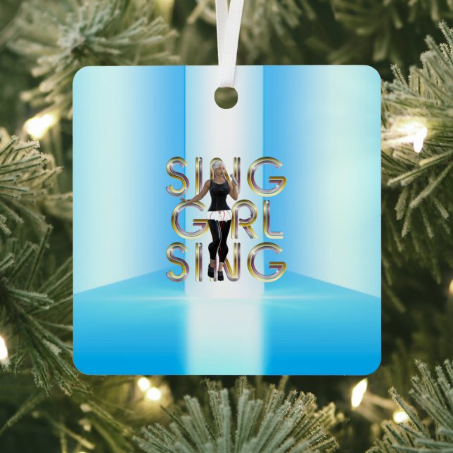 TEE Sing Girl Sing Metal Ornament (Insitu)