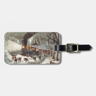 TEE Snow Train Luggage Tag