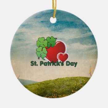 Tee St. Patrick's Day Love Ceramic Ornament by teepossible at Zazzle
