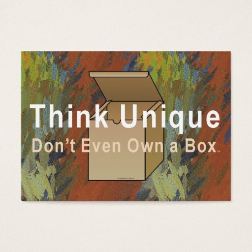 Customizable TEE Think Unique Business Cards