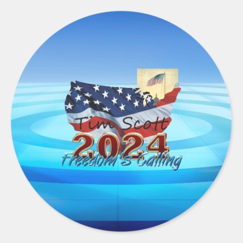 TEE Tim Scott 2024 Classic Round Sticker