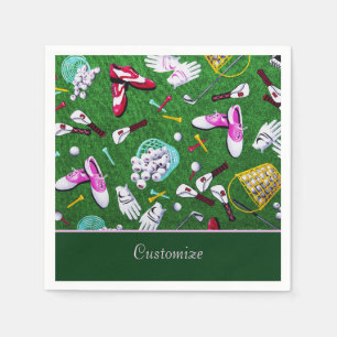 Tee Time Girly Golf Napkins