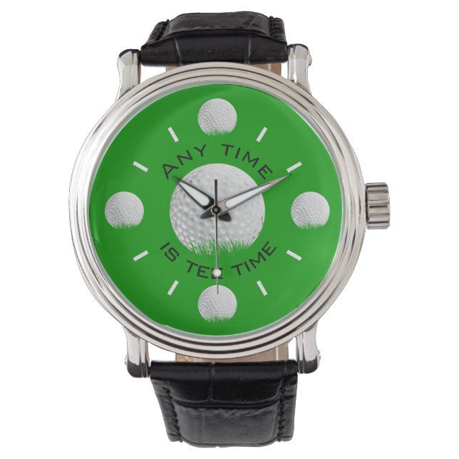 Tee Time Golf Ball in Grass Watch (Front)