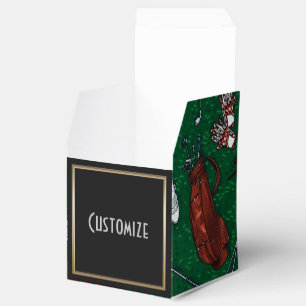 Tee Time Golf  Cube Favor Box