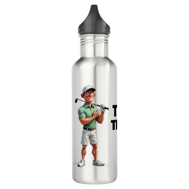 TEE TIME Golf Outdoor Sports Hunting Fishing Hike Stainless Steel Water Bottle (Left)
