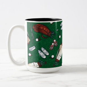 Tee Time Golf Two-Tone Coffee Mug