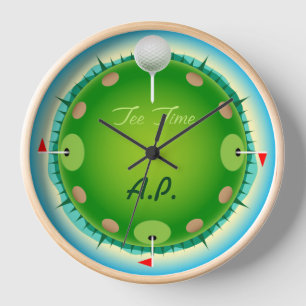 Tee Time Golf Wall Clock
