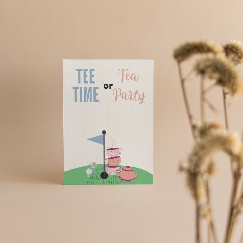 Tee Time or Tea Party Guest Guessing Poster