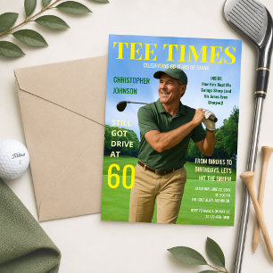 Tee Times 60th Birthday Par-Tee Invitation