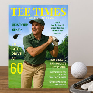 Tee Times 60th Birthday Par-Tee Invitation