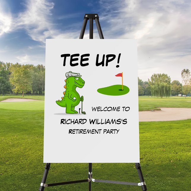 Tee Up Retired Golf Dinosaur Player Comic Foam Board (Creator Uploaded)
