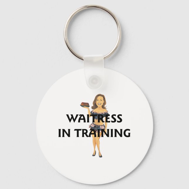TEE Waitress In Training Keychain (Front)