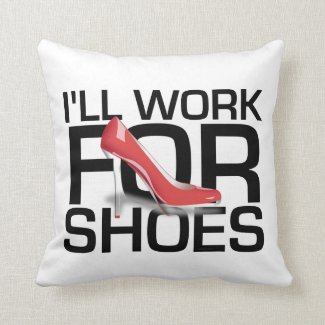 TEE Work for Shoes Throw Pillow