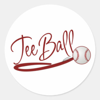 Teeball Classic Round Sticker