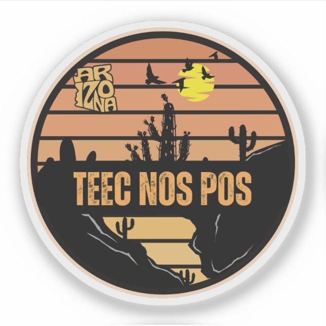 Teec Nos Pos, Arizona Sticker (Front)
