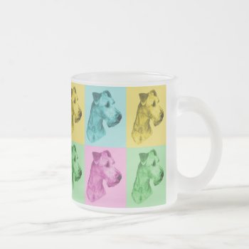 Teeglas Irish Terrier "pop-art" Frosted Glass Coffee Mug by mein_irish_terrier at Zazzle