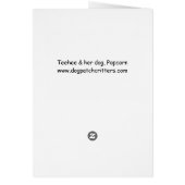 Teehee & her dog, Popcorn Cards (Back)