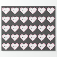 Kpop Drama Korean Finger Heart Saranghae Wrapping Paper