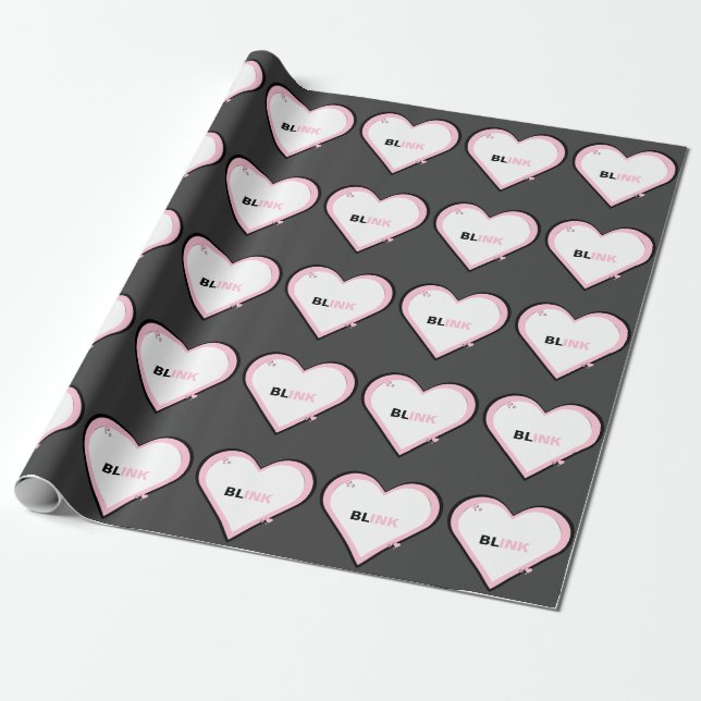 Teen Aesthetic Blink Cute Kpop  Wrapping Paper (Unrolled)