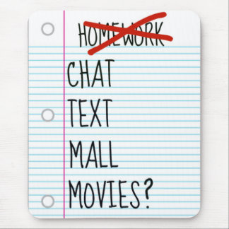 Teen After School Plans Mouse Pad